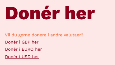 Flere valuta = forskellige formularer